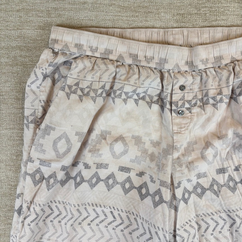 Victoria's Secret The Most Loved PJ Pajama Pant Women M Grey Tribal Aztec Lounge